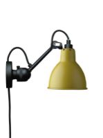 Bild von DCW Editions Lampe Gras N304CA Wandleuchte Rund mit Kabel H: 14cm - Schwarz/Gelb