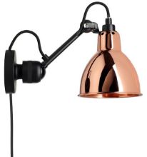 Bild von DCW Editions Lampe Gras N304CA Wandleuchte Rund mit Kabel H: 14cm - Schwarz/Kupfer