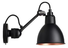 Bild von DCW Editions Lampe Gras N304SW Wandleuchte Rund mit Schalter H: 14cm - Schwarz/Schwarz/Kupfer