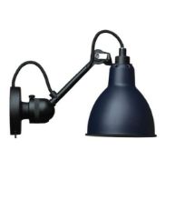 Bild von DCW Editions Lampe Gras N304SW Wandleuchte Rund mit Schalter H: 14cm - Schwarz/Blau