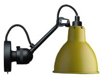 Bild von DCW Editions Lampe Gras N304SW Wandleuchte Rund mit Schalter H: 14cm - Schwarz/Gelb