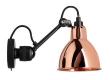 Bild von DCW Editions Lampe Gras N304SW Wandleuchte Rund mit Schalter H: 14cm - Schwarz/Kupfer