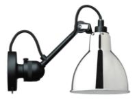 Bild von DCW Editions Lampe Gras N304SW Wandleuchte Rund mit Schalter H: 14cm - Schwarz/Chrom