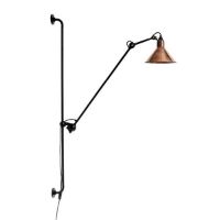 Bild von DCW Editions Lampe Gras N214 Wandleuchte konisch H: 120 cm – Schwarz/Rohes Kupfer