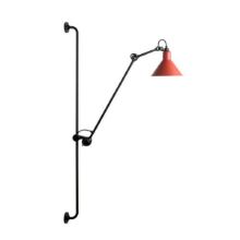 Bild von DCW Editions Lampe Gras N214 Wandleuchte Konisch H: 120cm - Schwarz/Rot