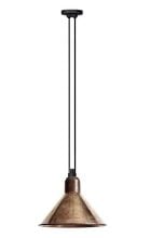 Bild von DCW Editions Lampe Gras N322 XL Pendelleuchte konisch Les Acrobates De Gras H: 300 cm – Schwarz/Rohes Kupfer/Weiß