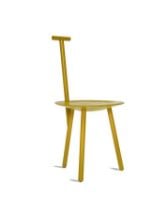 Bild von Bitte warten Sie, bis Sie Platz nehmen. Spade Chair SH: 45 cm – Kurkumagelb