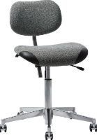 Bild von Vermund VL66 Bürostuhl SH: 44-64 cm - Schwarz / Weiß