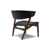 Bild von Sibast Furniture No 7 Lounge Chair Vollgepolstert SH: 35 cm - Dunkel geölte Eiche / Schwarzes Nevada-Leder