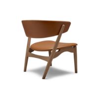 Bild von Sibast Furniture No 7 Lounge Chair Vollgepolstert SH: 35 cm – Eiche weiß geölt / SILK 250 Cognac
