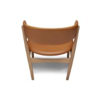 Bild von Sibast Furniture No 7 Lounge Chair Vollgepolstert SH: 35 cm – Eiche weiß geölt / SILK 250 Cognac
