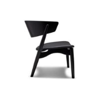 Bild von Sibast Furniture No 7 Lounge Chair SH: 35 cm – Schwarze Eiche / Schwarzes Victory-Leder