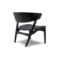 Bild von Sibast Furniture No 7 Lounge Chair SH: 35 cm – Schwarze Eiche / Schwarzes Victory-Leder