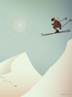 Bild von ViSSEVASSE Poster Skifahren 30x40 cm OUTLET