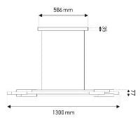 Bild von DCW Editions Mantis ORG 1300 Horizontale Pendelleuchte L: 130 cm – Gold