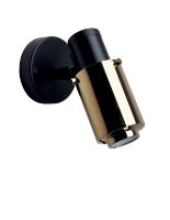 Bild von DCW Editions Biny Spot LED Wand- und Deckenleuchte Ø: 6,5 cm - Schwarz/Gold