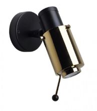 Bild von DCW Editions Biny Spot LED Wand- und Deckenleuchte mit Arm Ø: 6,5 cm - Schwarz/Gold