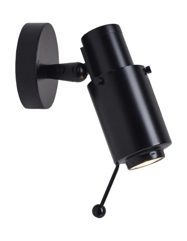 Bild von DCW Editions Biny Spot LED Wand- und Deckenleuchte mit Arm Ø: 6,5 cm - Schwarz/Schwarz