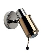 Bild von DCW Editions Biny Spot LED Wand- und Deckenleuchte mit Arm Ø: 6,5 cm – Nickel/Gold