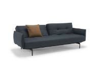 Bild von Innovation Living Black Label ILB 201 Schlafsofa mit Armlehnen L: 226 cm – Mahoga Dunkelblau/Schwarz