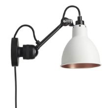 Bild von DCW Editions Lampe Gras N304CA Wandleuchte Rund mit Kabel H: 14cm - Schwarz/Weiß/Kupfer