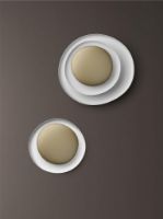Bild von Foscarini Bahia Wand-/Deckenleuchte Mini LED Dimmbar Ø: 53 cm - Gold/Weiß
