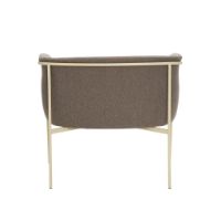 Bild von Hübsch Loungesessel Polyester H: 78 cm - Braun / Hellgelb OUTLET