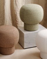 Bild von NORR11 Liège Pouf H: 45,5 cm - Taupe 04 / Barnum Bouclé