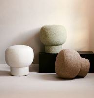 Bild von NORR11 Liège Pouf H: 45,5 cm – Salbei 07 / Barnum Bouclé