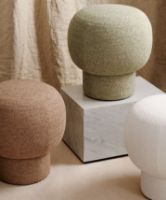 Bild von NORR11 Liège Pouf H: 45,5 cm – Salbei 07 / Barnum Bouclé