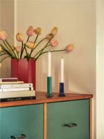Bild von HAY Arcs Kerzenhalter S H: 9 cm - Dunkelblau OUTLET