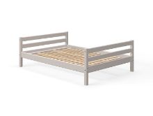 Bild von Flexa Classic Bett 140x200 cm - Grau pigmentiert