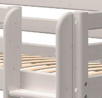 Bild von Flexa Classic Halbhohes Bett mit gerader Leiter 90x200 cm - Grau pigmentiert