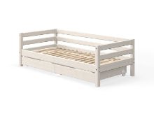 Bild von Flexa Classic Einzelbett mit Schubladen 90 x 200 cm – weiß pigmentiert