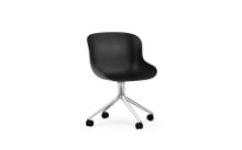 Bild von Normann Copenhagen Hyg Drehstuhl SH: 46 cm – Schwarz/Aluminium