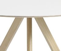 Bild von HAY CPH 20 Runder Tisch Ø: 120 cm – Lackierte massive Eiche/weißes Laminat