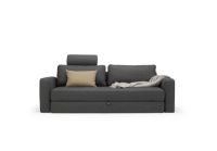 Bild von Innovation Living Black Label ILB 401 Schlafsofa mit Armlehnen 150–200 cm – Mahoga Seal Grey/Matt Black