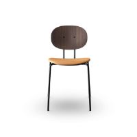 Bild von Sibast Furniture Piet Hein Stuhl SH: 45 cm – Walnuss/Cognac-Dünenleder