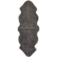 Bild von Natures Collection Teppich aus neuseeländischem Schaffell, kurze Wolle, lockig, 180 x 60 cm – Graphit