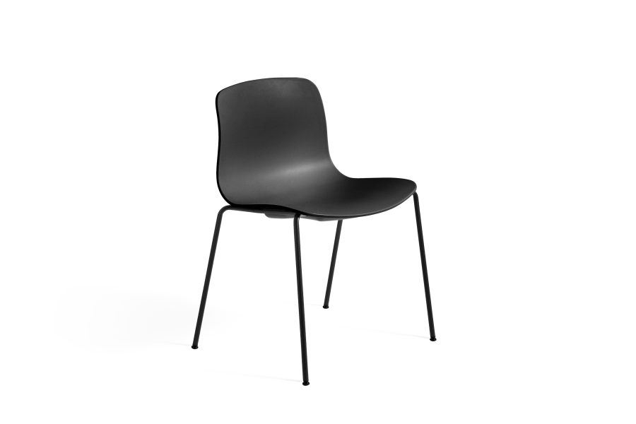 Bild von HAY AAC 16 About A Chair SH: 46 cm – Schwarz pulverbeschichteter Stahl/Schwarz