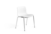 Bild von HAY AAC 16 About A Chair SH: 46 cm – Verchromter Stahl/Weiß