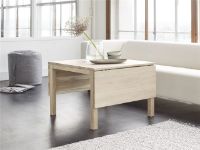 Bild von Haslev Klassik 3B Couchtisch mit Schublade 75x75 cm - Weiß geölte Eiche