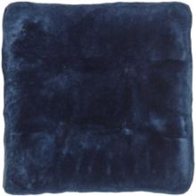 Bild von Natures Collection Mokassin-Sitzbezug aus neuseeländischem Schaffell, quadratisch, 45 x 45 cm – Marineblau