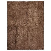 Bild von Natures Collection Design-Teppich aus hochwertigem Schaffell, kurzer Wolle, gelockt, 120 x 180 cm – Taupe