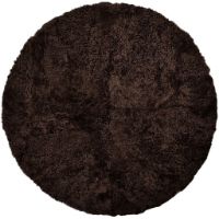 Bild von Natures Collection Design-Teppich aus hochwertigem Schaffell, rund, kurz, gelockt, Ø140 cm – Cappuccino