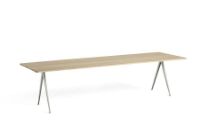 Bild von HAY Pyramide Tisch 02 300x85 cm - Beige pulverbeschichteter Stahl/matt lackierte Eiche