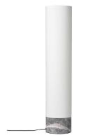 Bild von GUBI Unbound Gulvlampe H: 120 cm Large - White Linnen/Grey Marble 