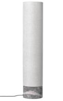 Bild von GUBI Unbound Gulvlampe H: 120 cm Groß – Natürliche Leinwand/Grauer Marmor