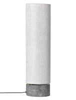 Bild von GUBI Unbound Tischlampe H: 45 cm – Natürliche Leinwand/Grauer Marmor