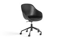 Bild von HAY AAC155 Drejestol About A Chair SH: 44 cm – Schwarz pulverbeschichtetes Aluminium/Sense Black